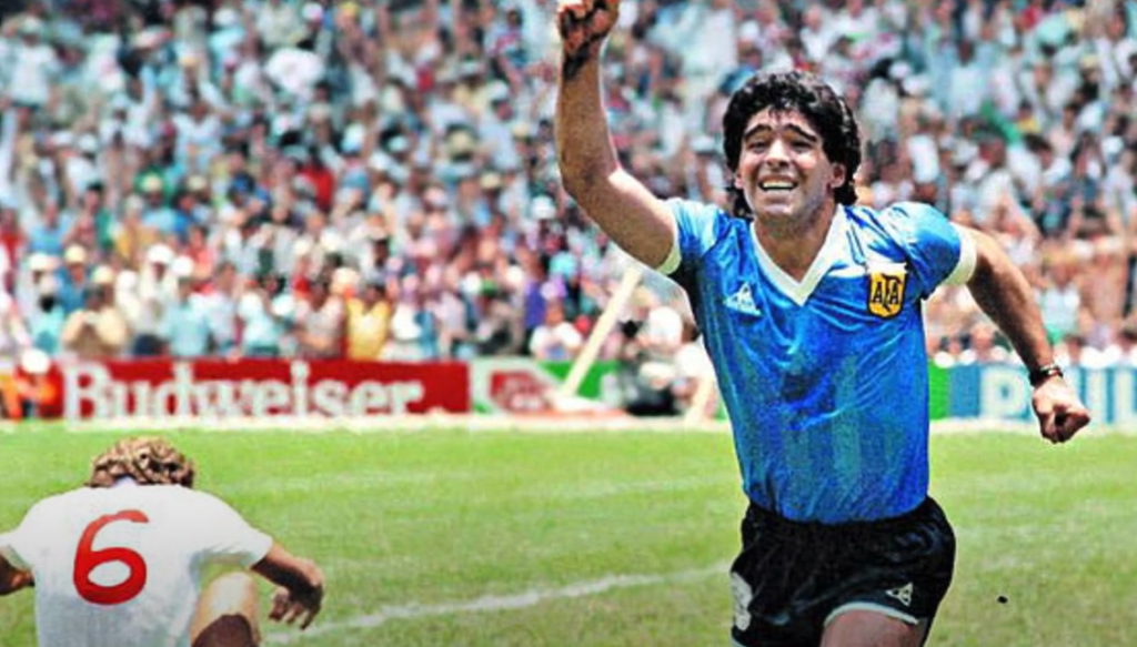 Maradona después de su famosa finta